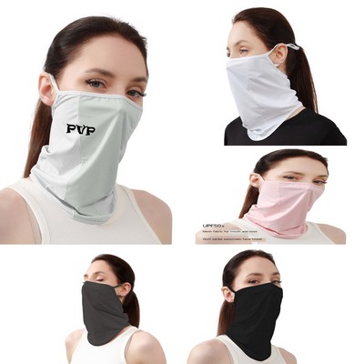 Facial Mask Women's Neck Gaiter Protector Hanging Ears